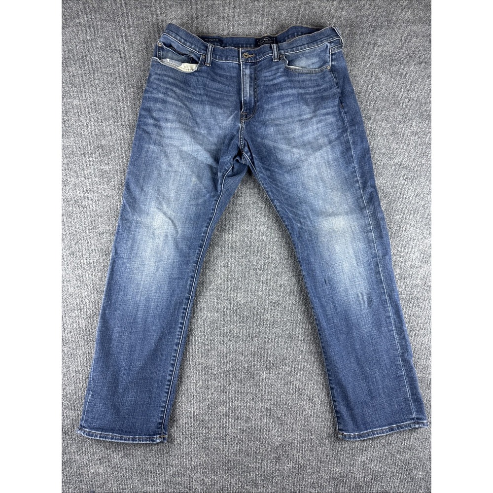 Lucky Brand 410 Athletic Slim Straight Jean Mens 38x30 Medium Blue Stretch Denim